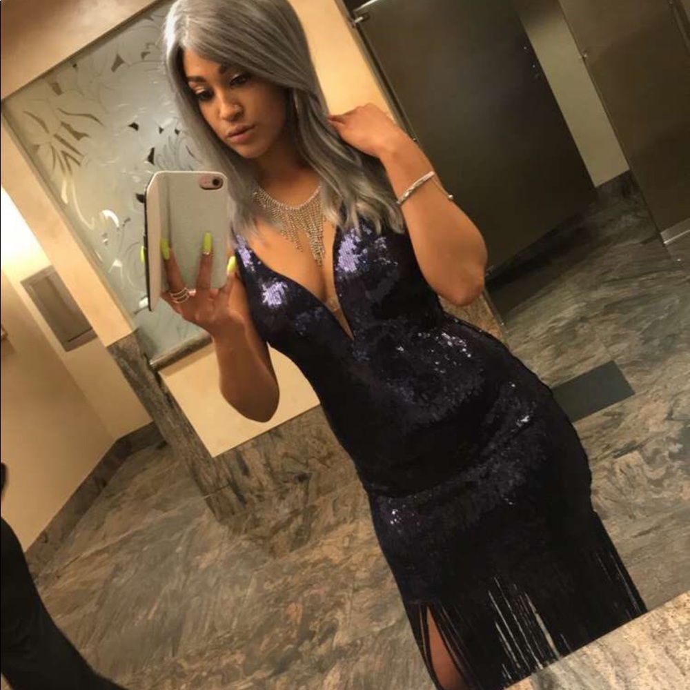 Blue glitter dress